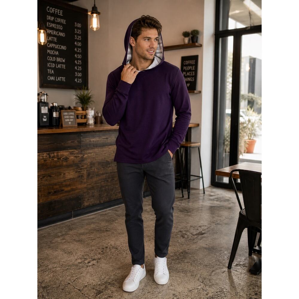 Two Blind Brothers Unisex Hoodie, Plum, Medium